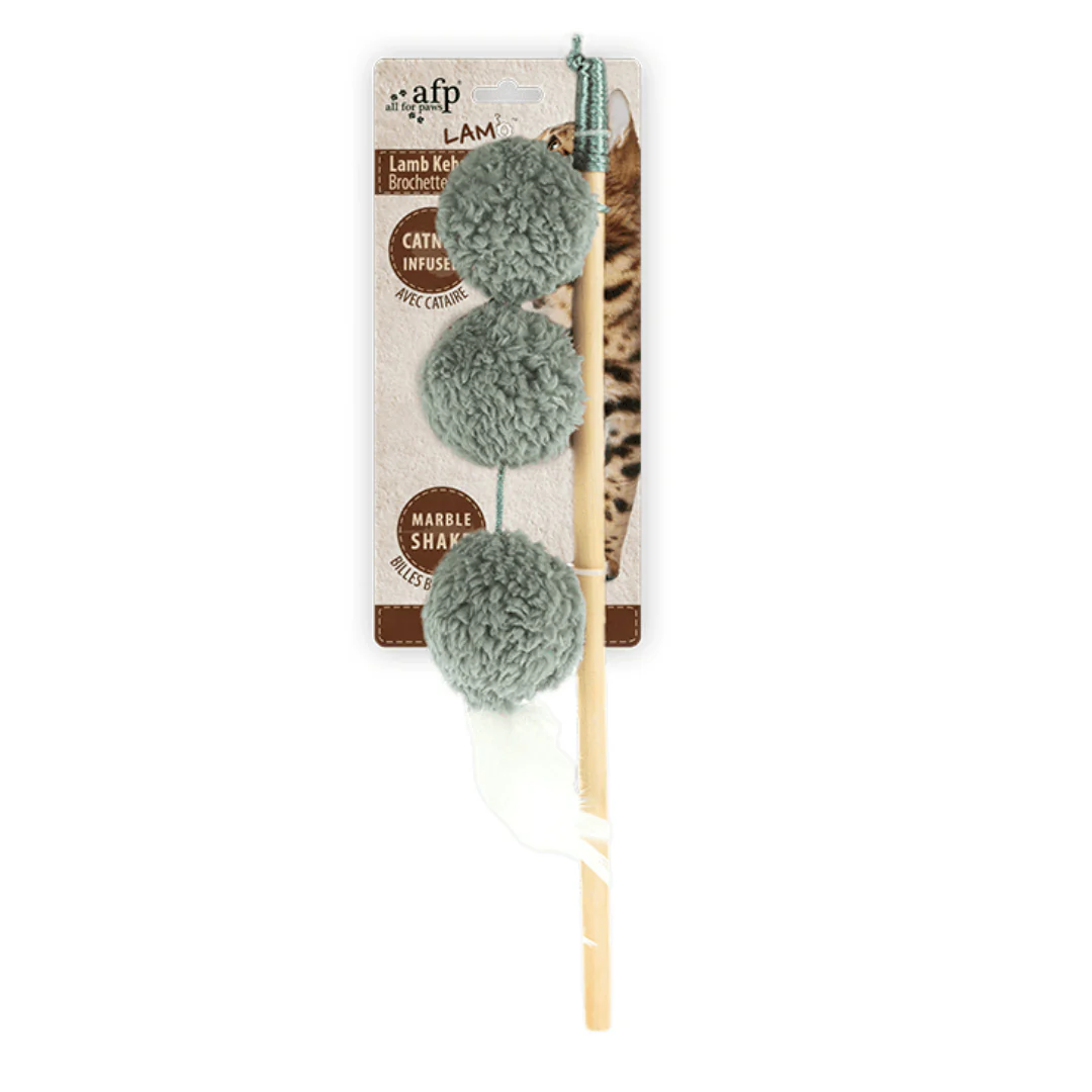 AFP Lambswool Lamb Kebab Catnip Wand - Image 3