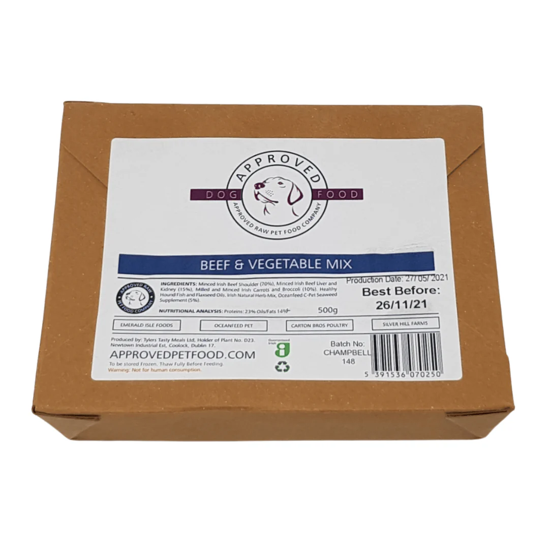 Approved Raw Dog Food Boneless Beef and Vegetable - Image 3