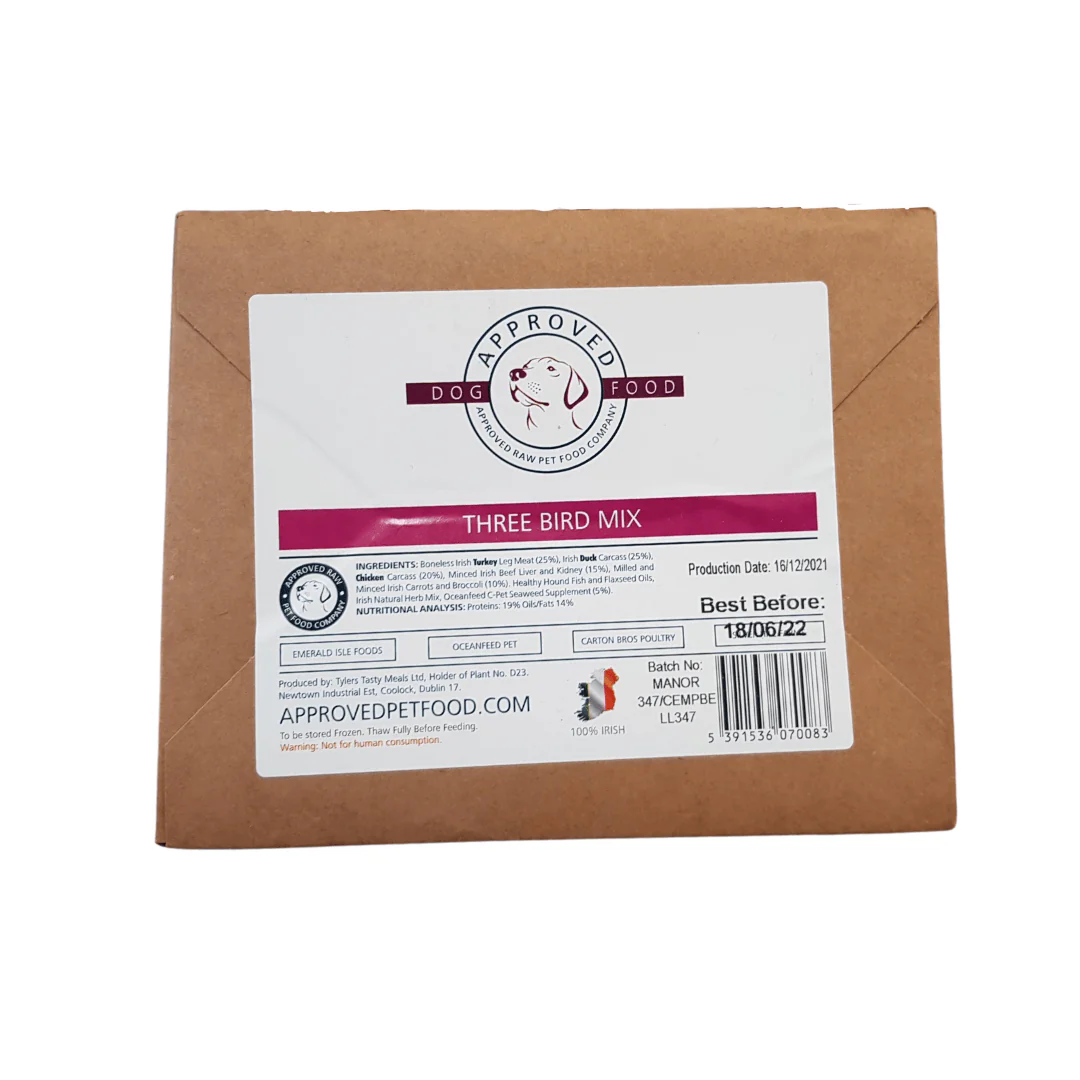 Approved Raw Dog Food Three Bird Mix - Image 3