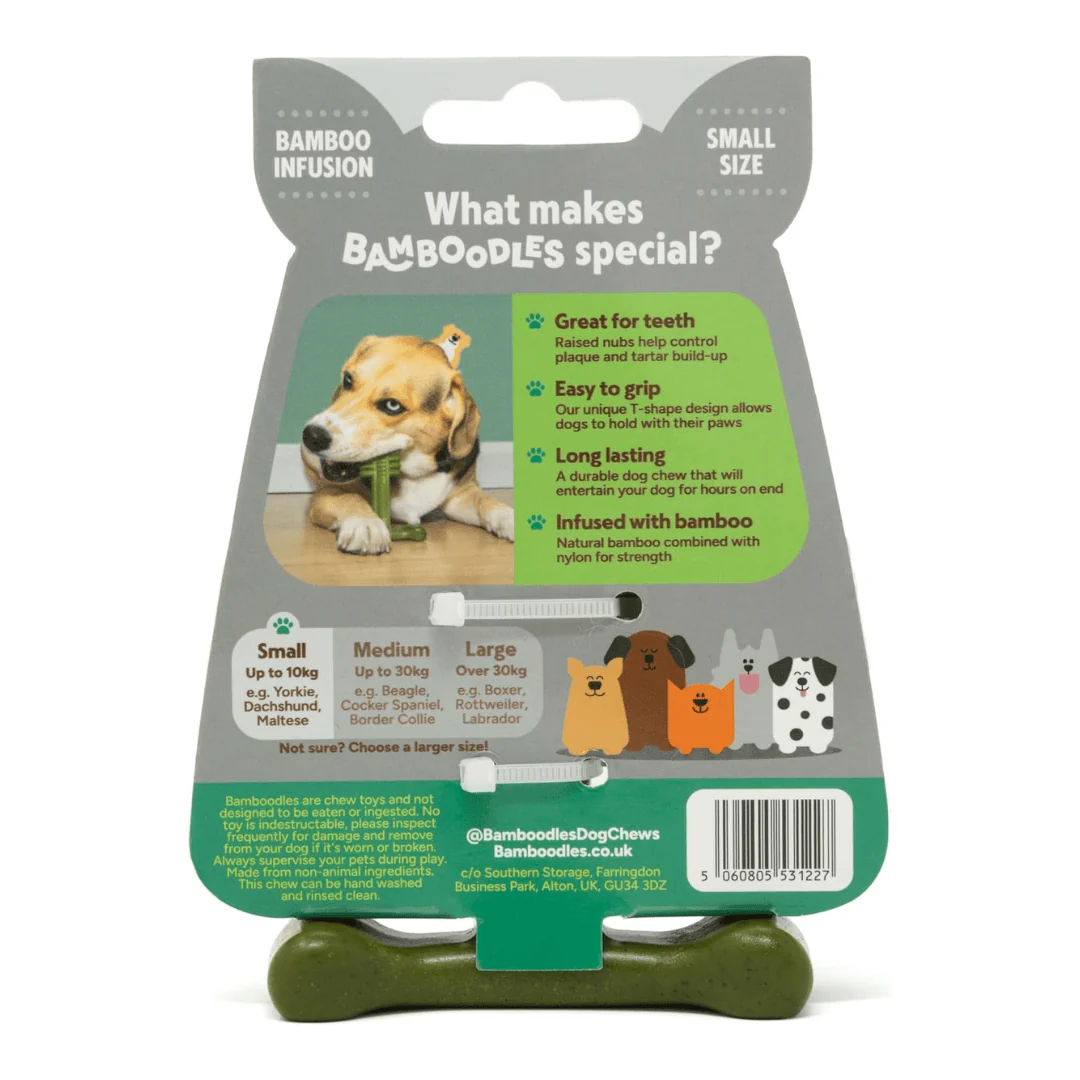 Bamboodles T-Bone Dog Chew - Mint - Image 5