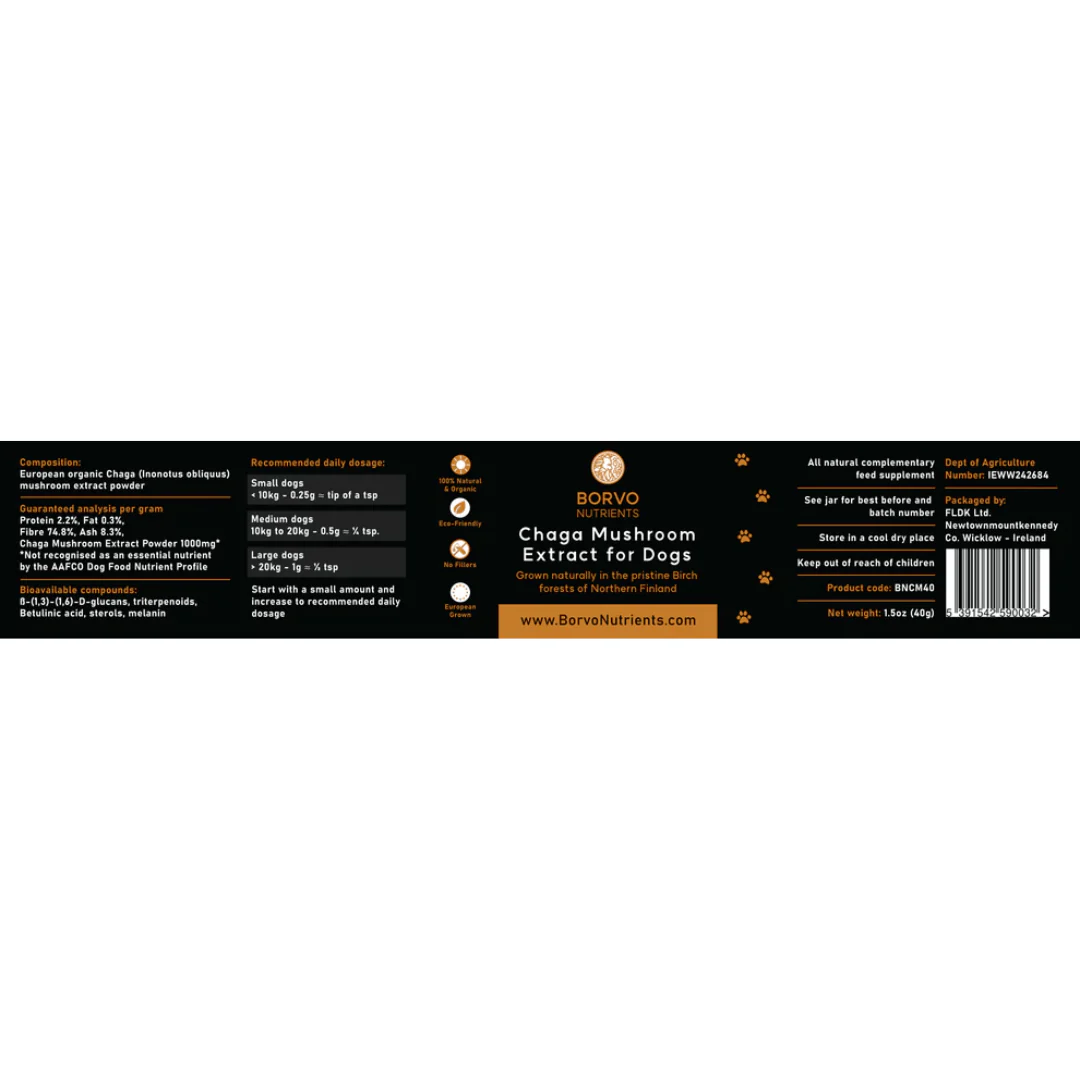 Chaga Mushroom Extract for Dogs - Borvo Nutrients - Image 3