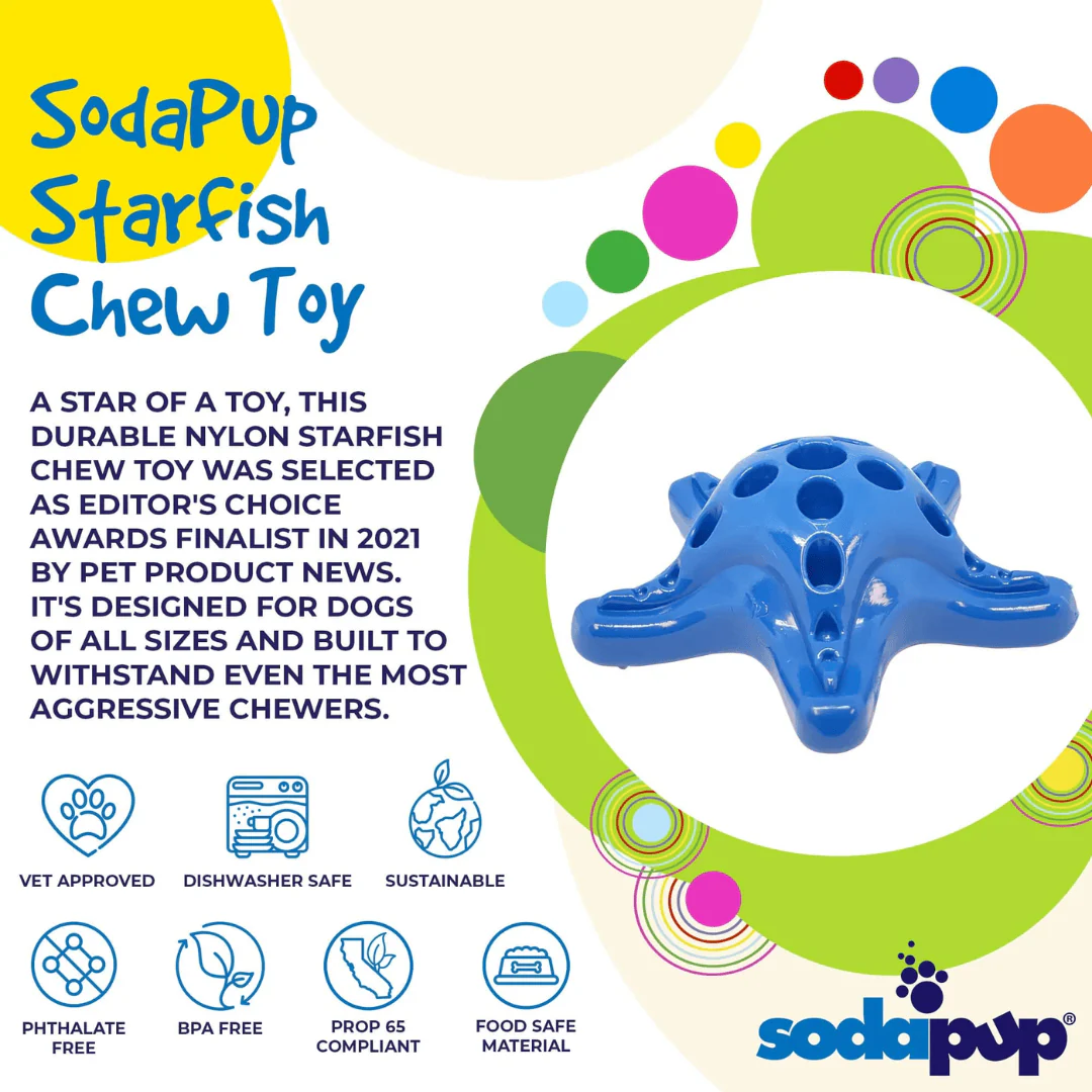 SodaPup Starfish Tough Dog Chew Toy - Image 4